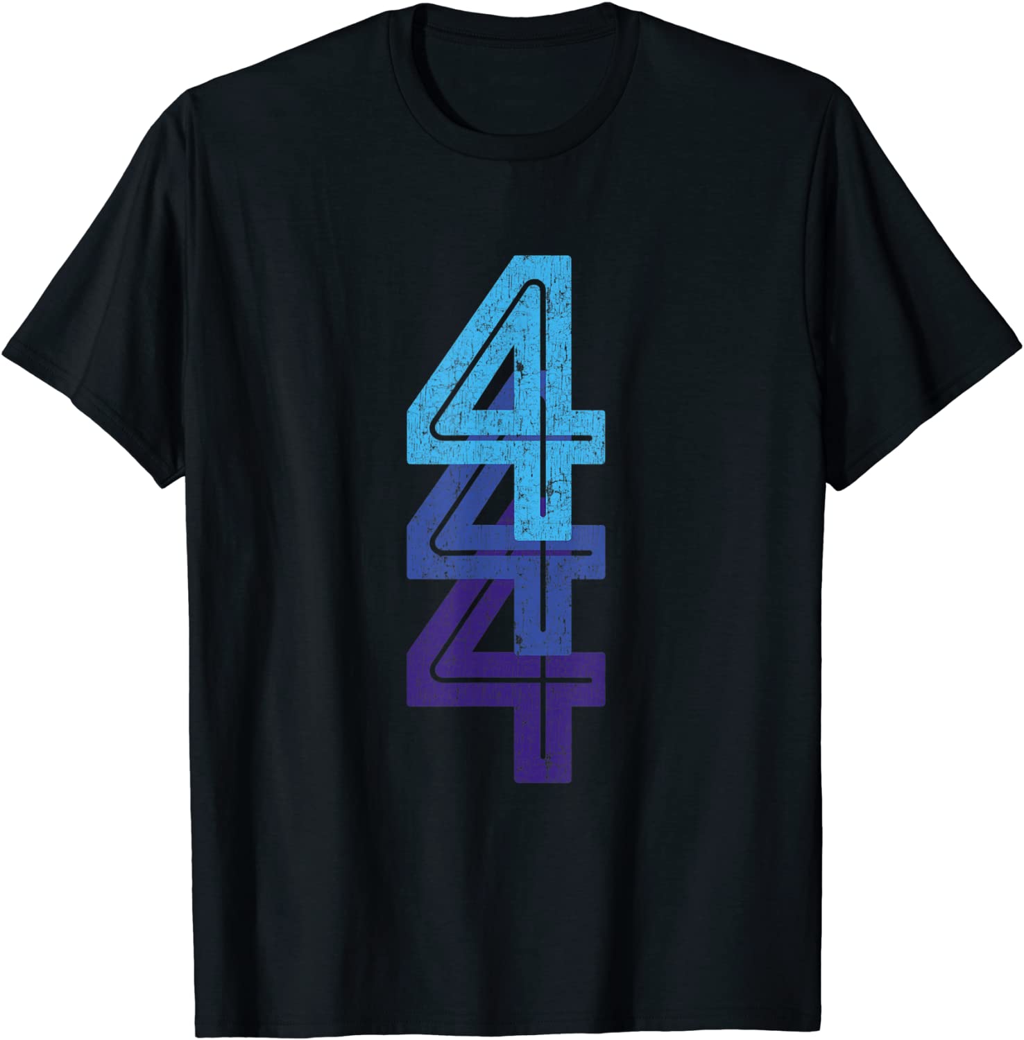 4 Vintage Lucky Number 4th Year Birthday Age Sports - 4 T-Shirt