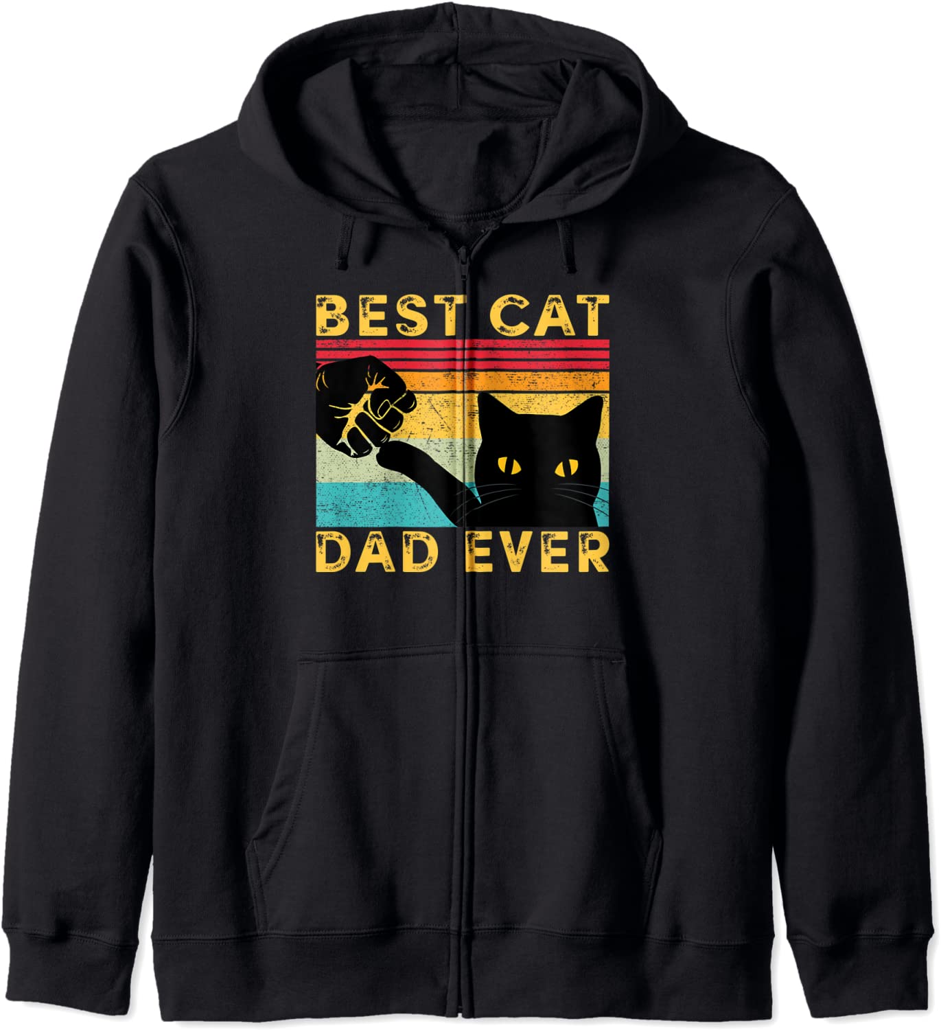 Best Cat Dad Ever Funny Cat Daddy Fist Bump Fathers Day Hoodie