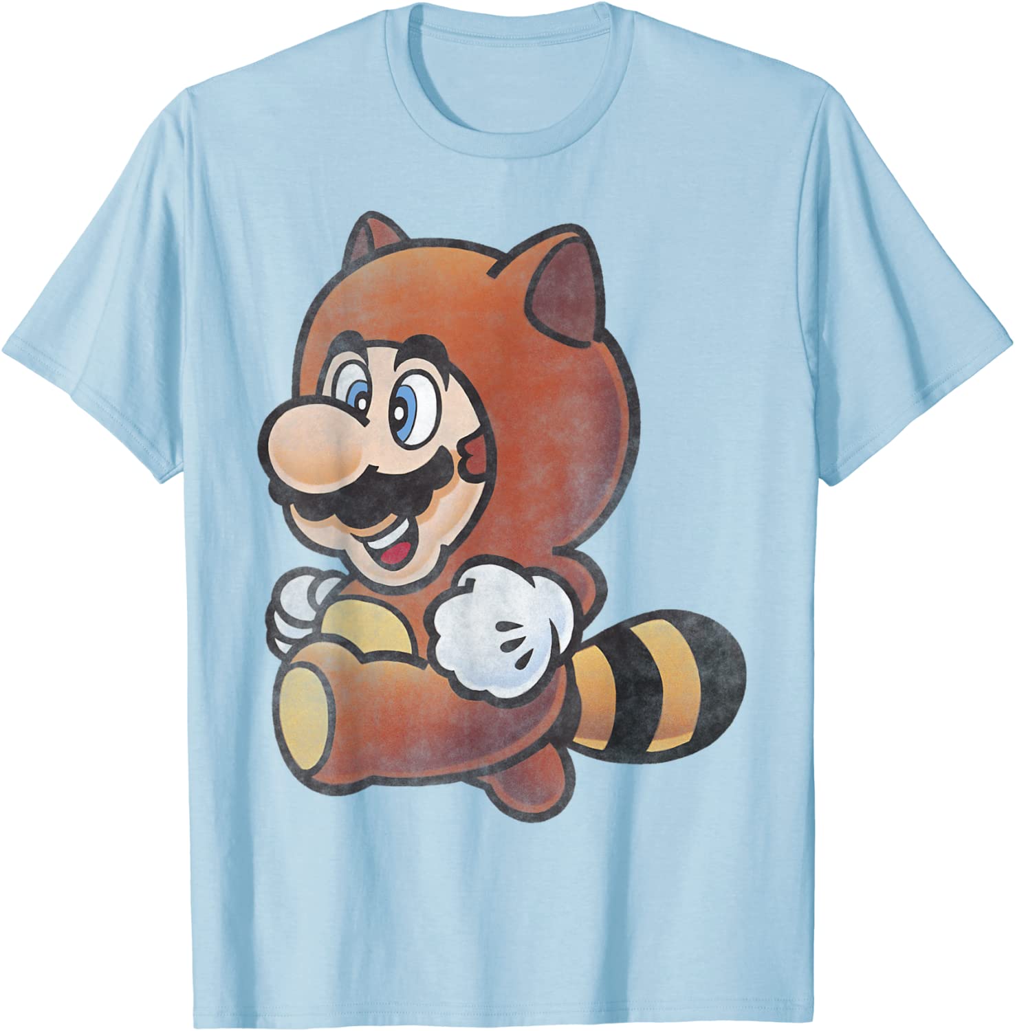 Nintendo Super Mario Tanooki Suit Vintage Graphic T-Shirt