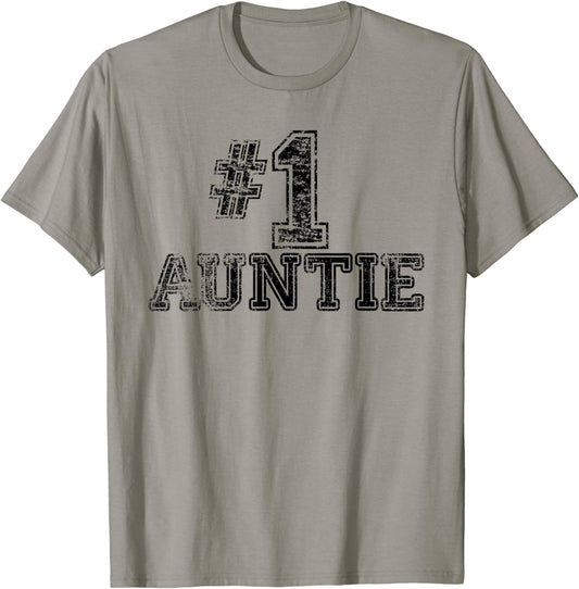 1 Auntie - Number One Aunt Sports Mothers Day Gift T-Shirt