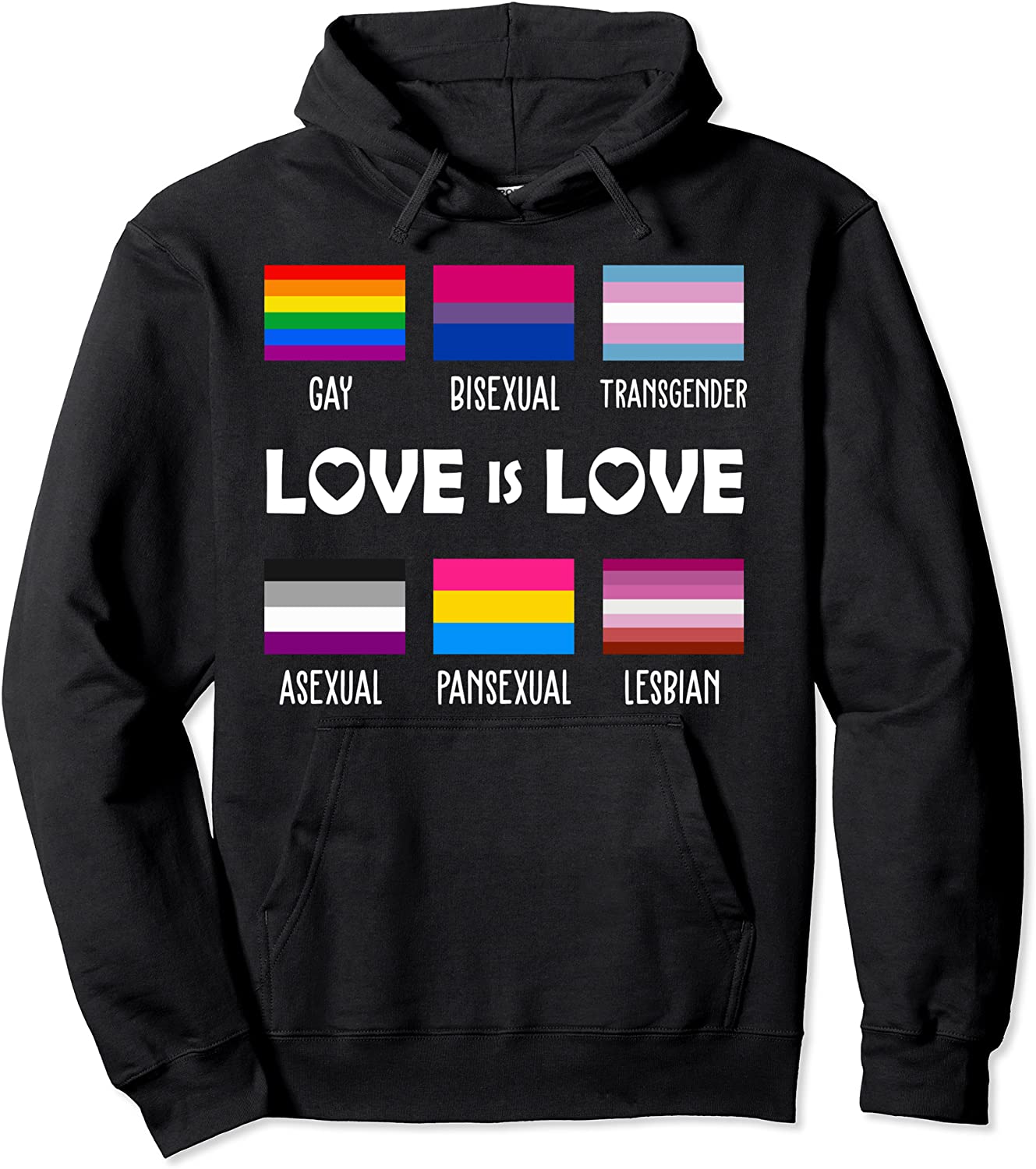 Love is Love Pride gift LGBT Bisexual Trans gift Pullover Hoodie