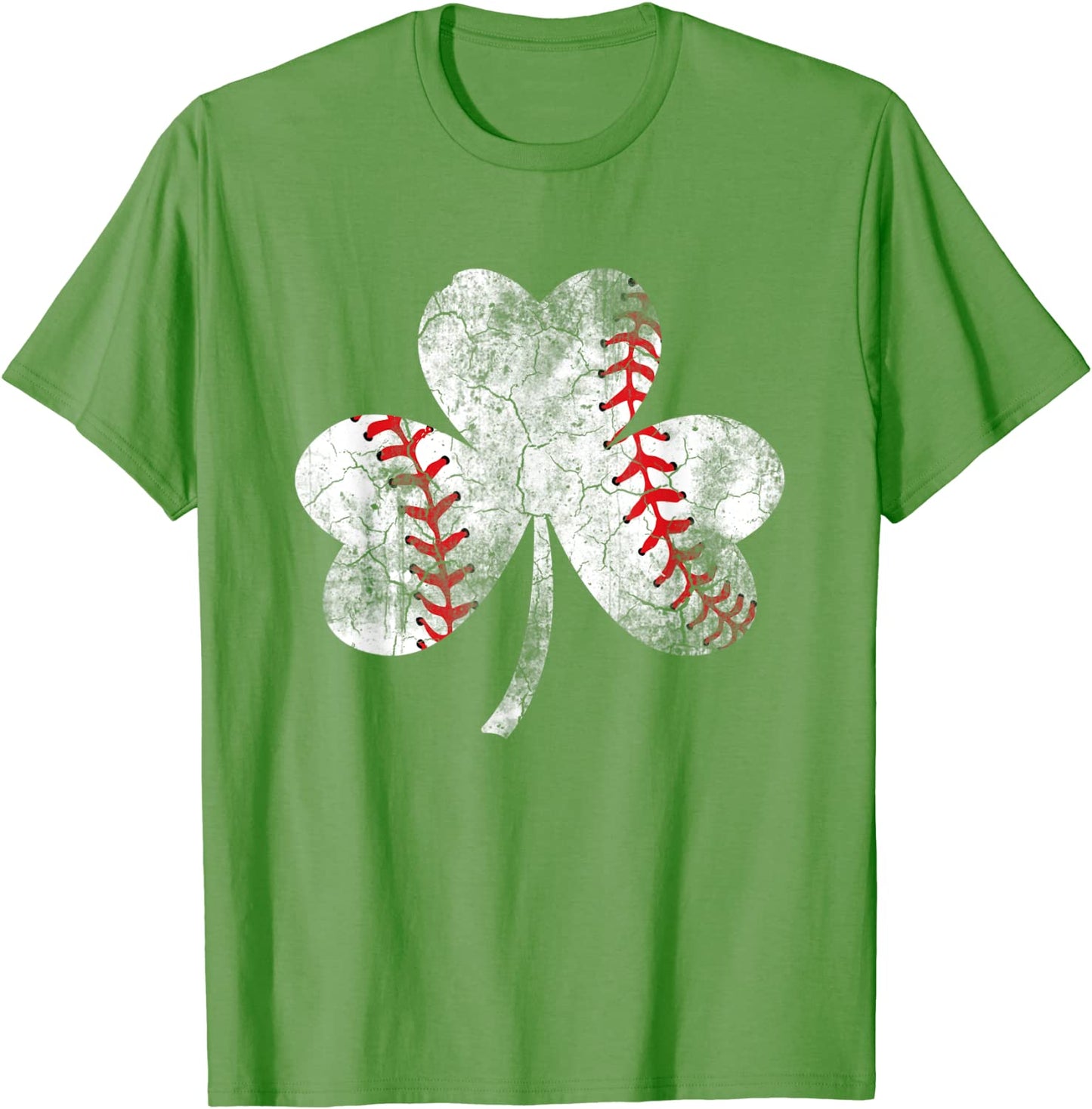 Baseball St Patricks Day Catcher Pitcher Shamrock Men Sports T-Shirt