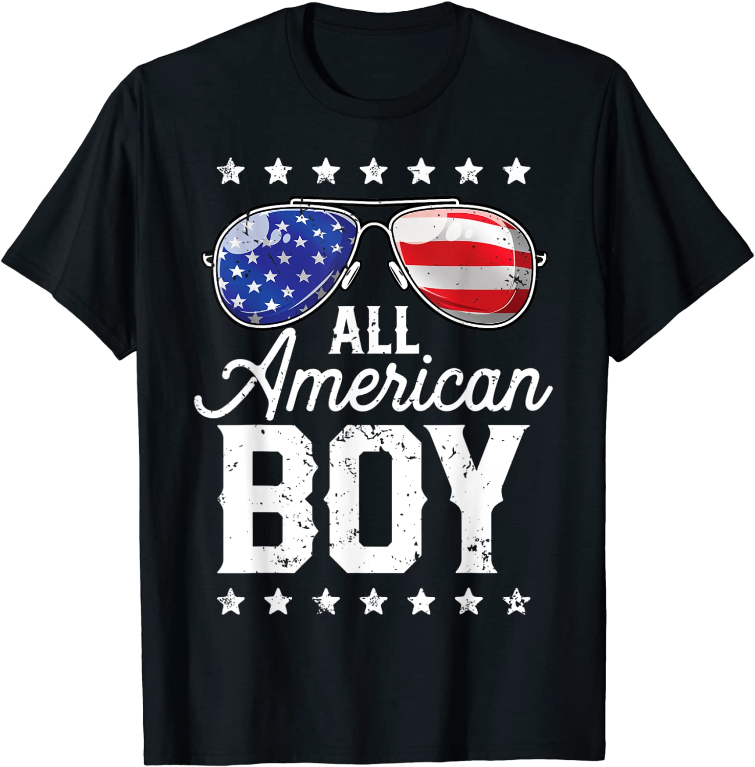 All American Boy 4th of July T shirt Boys Kids Sunglasses T-Shirt