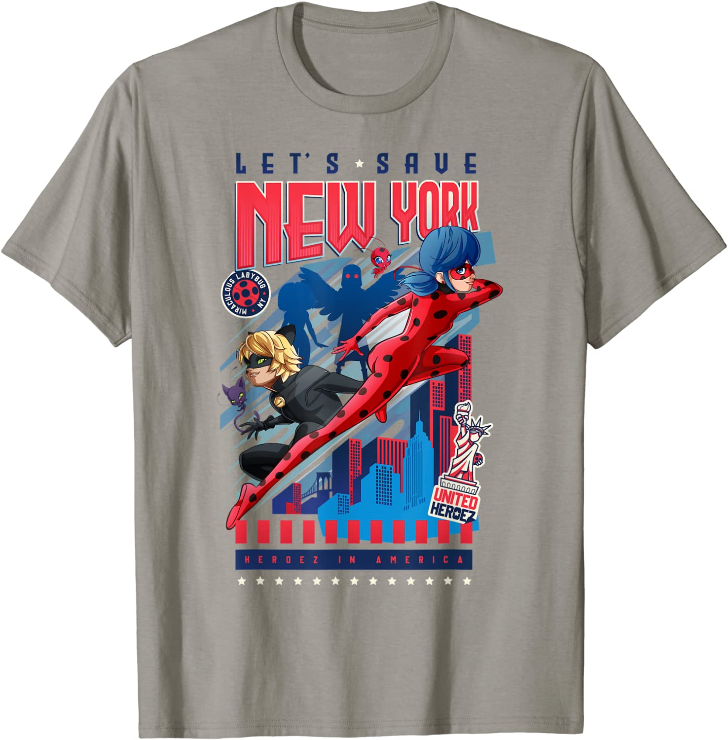 Miraculous Ladybug and Cat Noir Save New-York T-Shirt