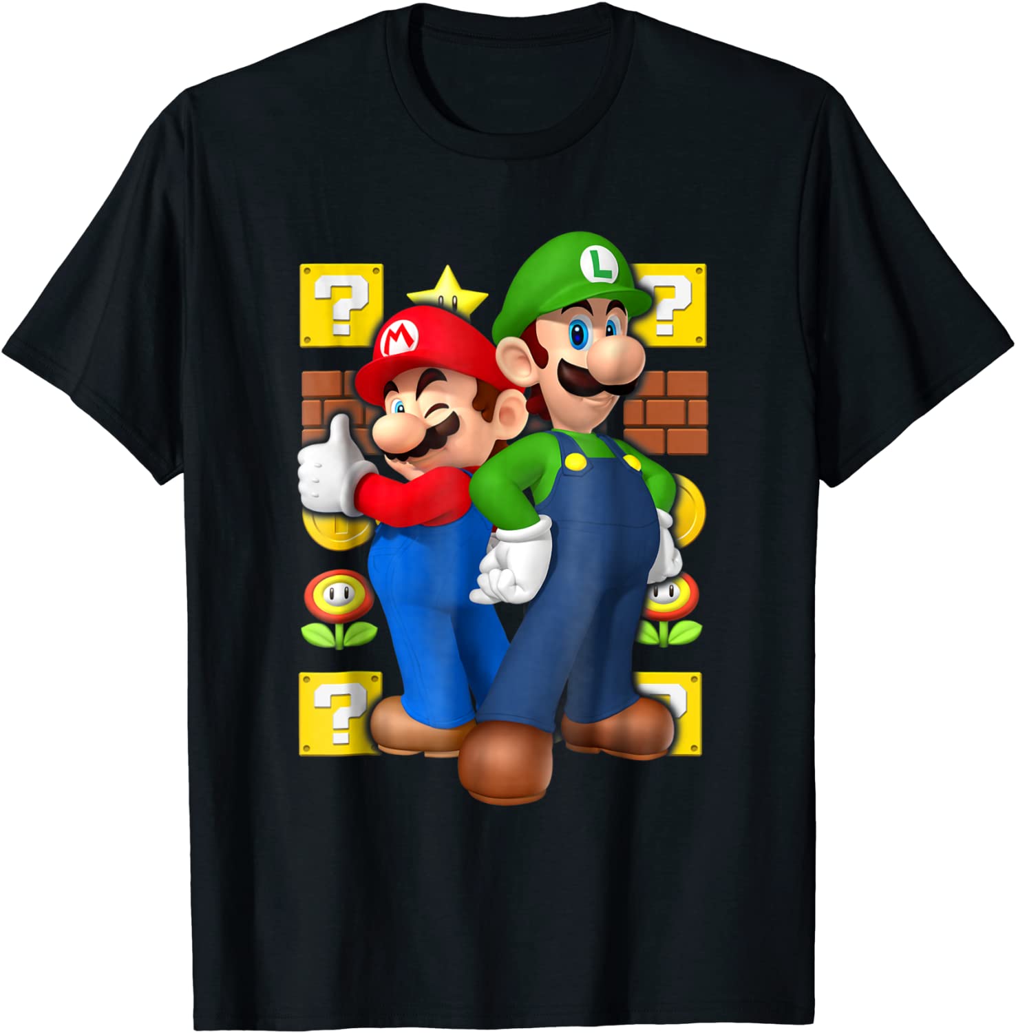 Nintendo Super Mario Luigi Thumbs Up Graphic T-Shirt