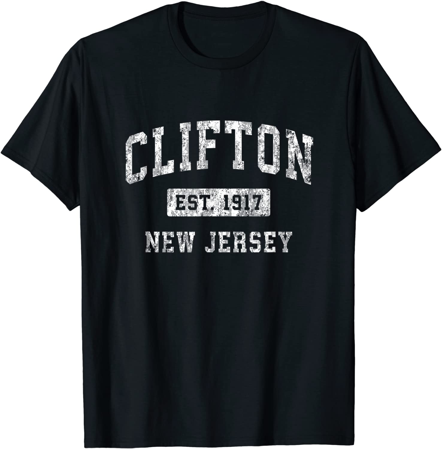 Clifton New Jersey NJ Vintage Established Sports Design T-Shirt