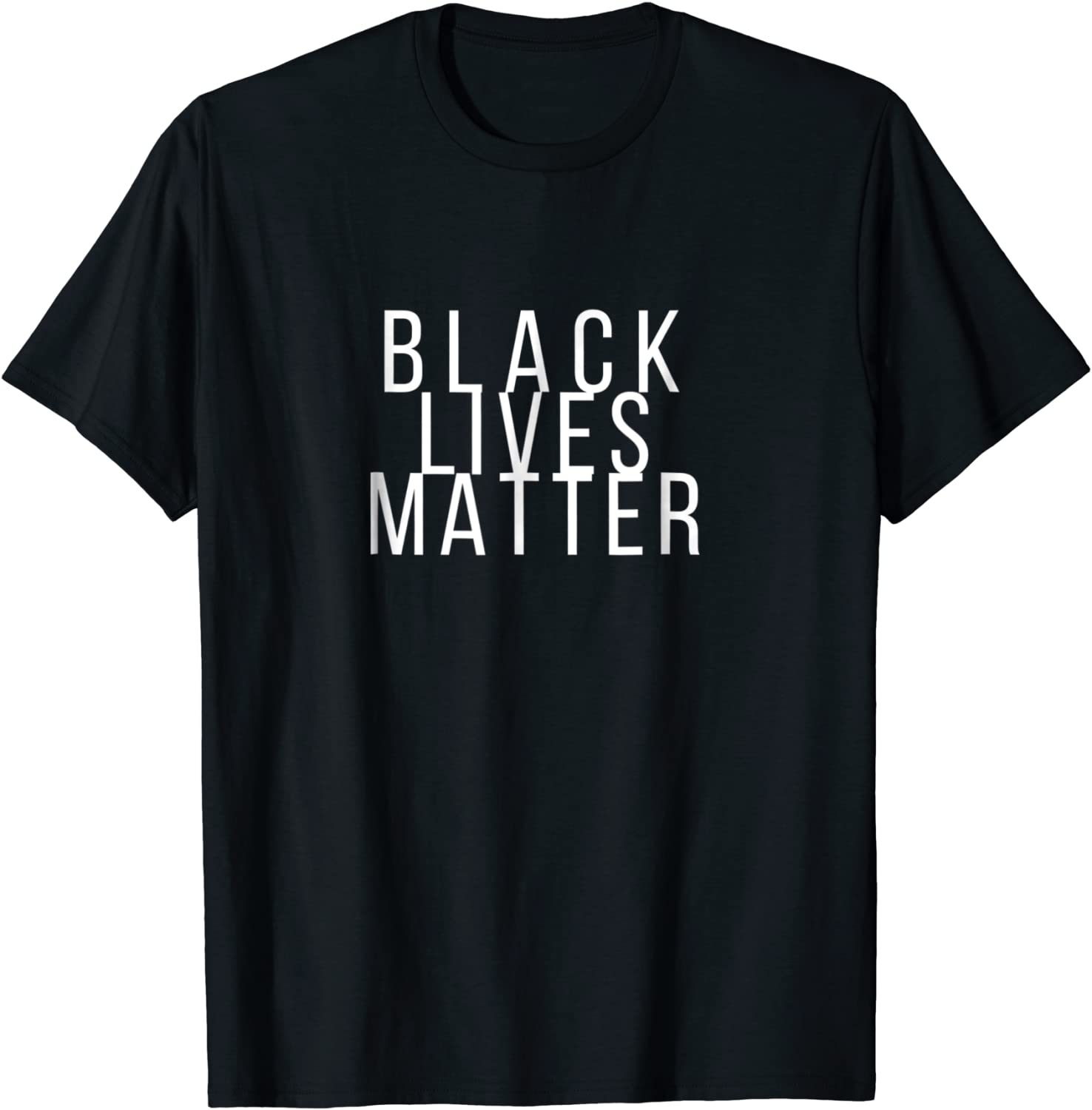 Simple Black Lives Matter Shirt in White Letters