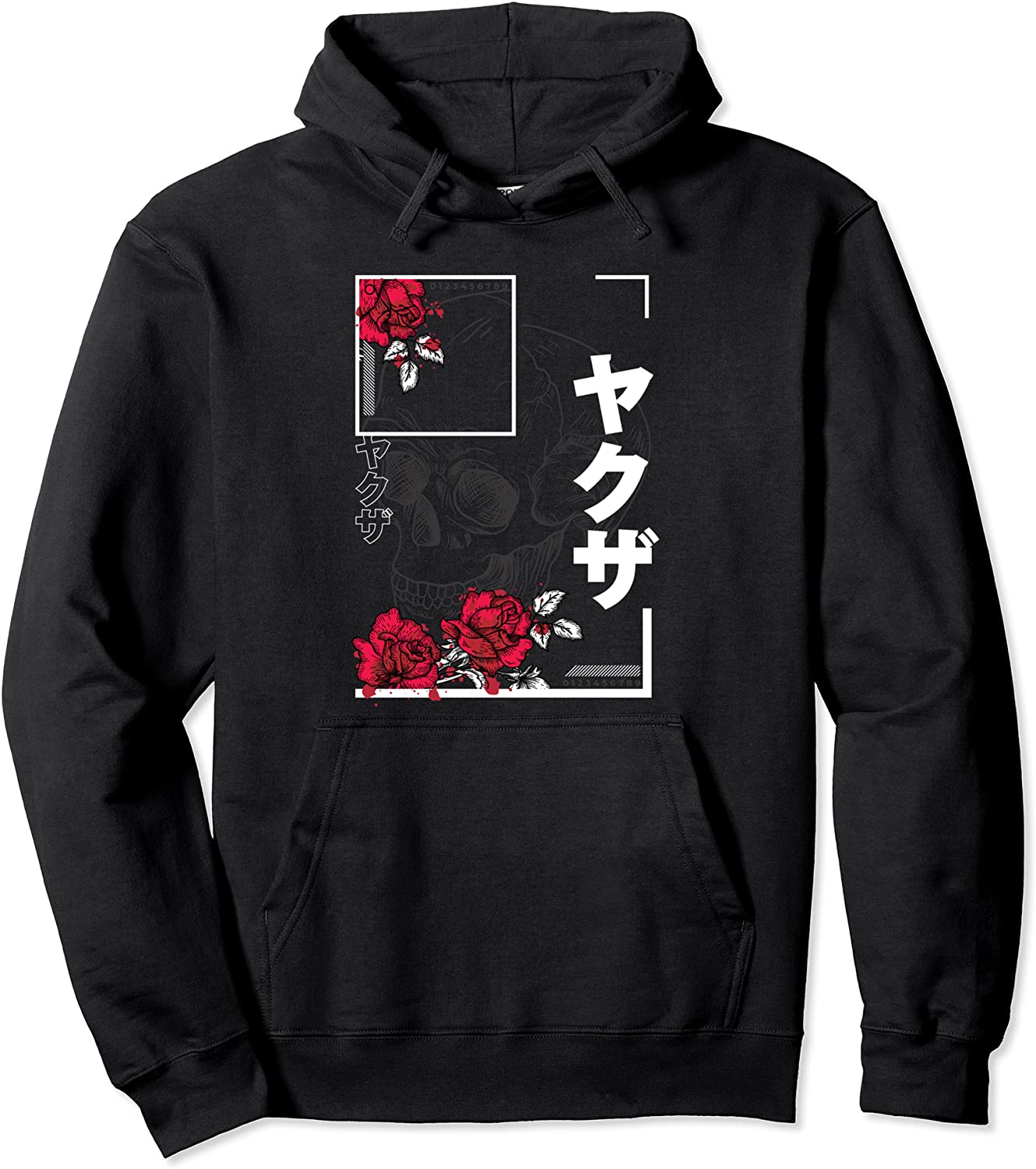 Japanese Aesthetic Skull Roses Japan Goth Gothic Soft Grunge Pullover Hoodie