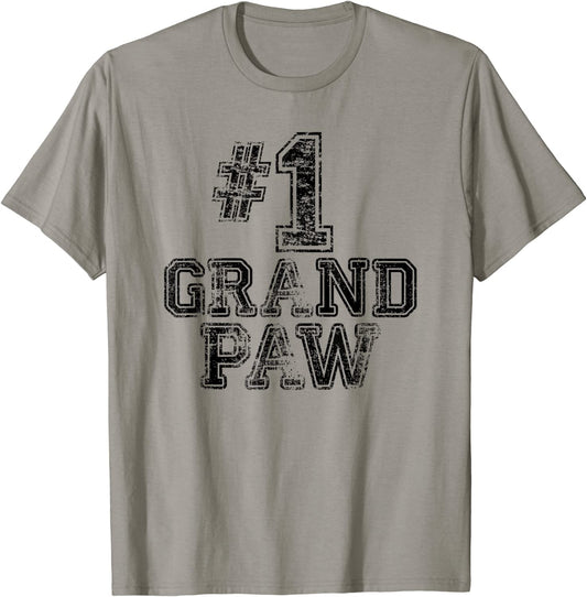 1 GrandPaw - Number One Sports Fathers Day Gift T-Shirt