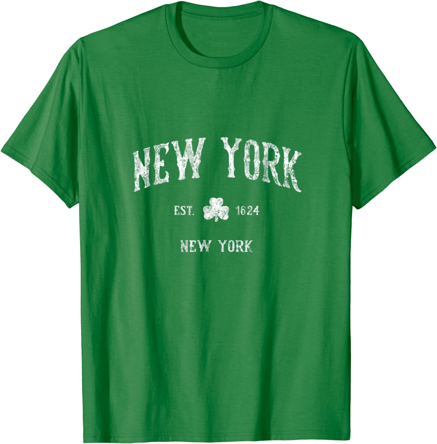 New York NYC NY T-Shirt Vintage Shamrock Sports Tee
