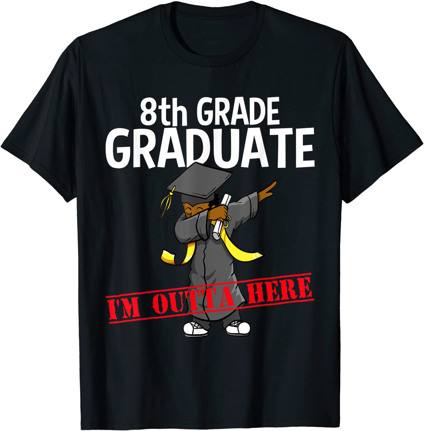 8th Grade Graduation Shirt Funny Dabbing Boy Party Gift Idea T-Shirt