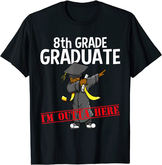 8th Grade Graduation Shirt Funny Dabbing Boy Party Gift Idea T-Shirt