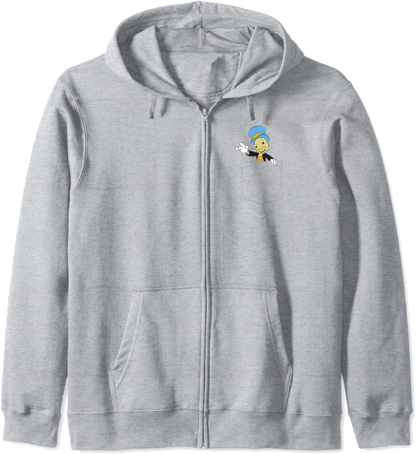 Disney Pinocchio Jiminy Cricket Faux Pocket Hoodie