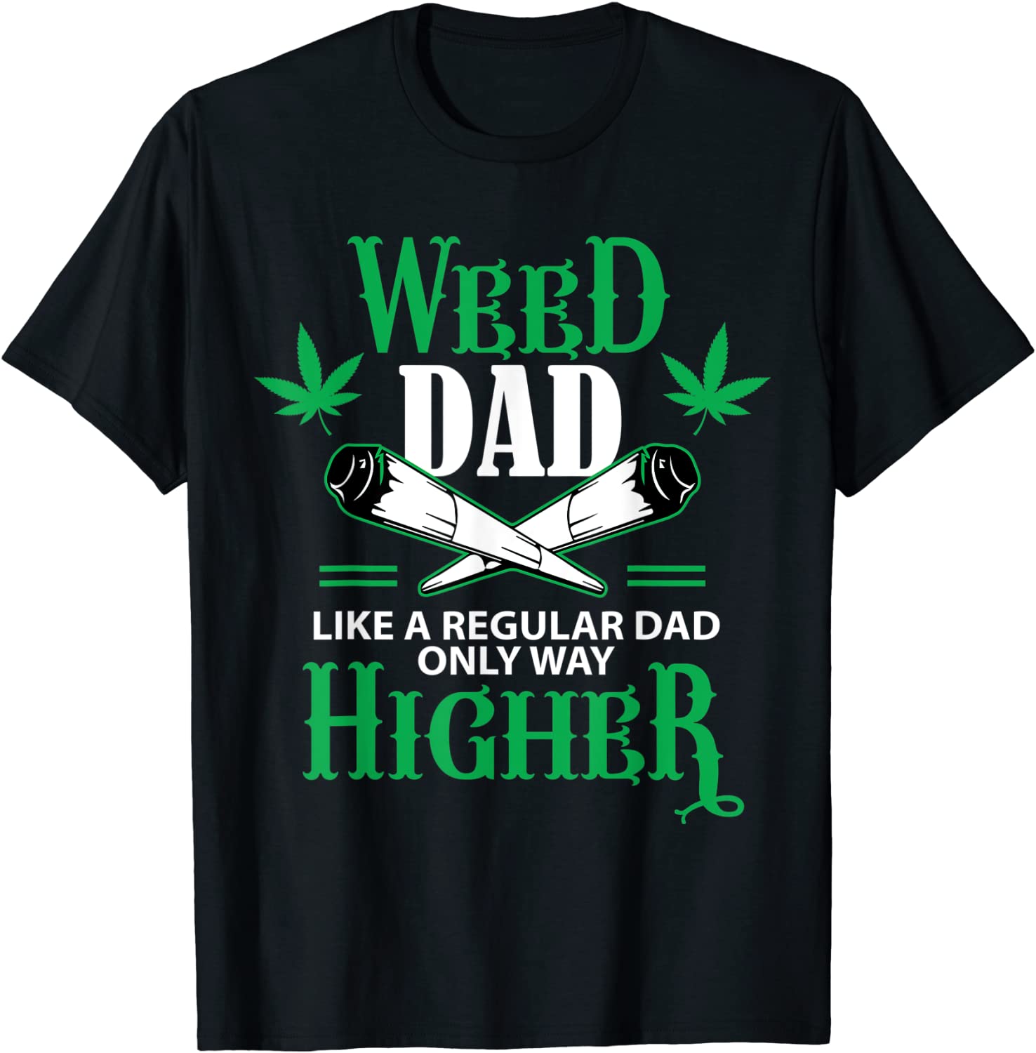 Dad Weed Marijuana Funny 420 Cannabis THC Pumpkin Themed T-Shirt