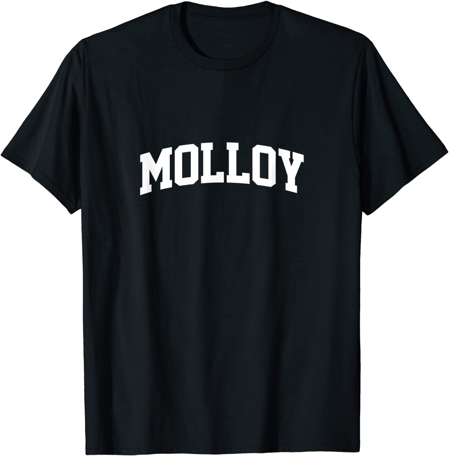 Molloy Name Family Vintage Retro Sports Arch T-Shirt