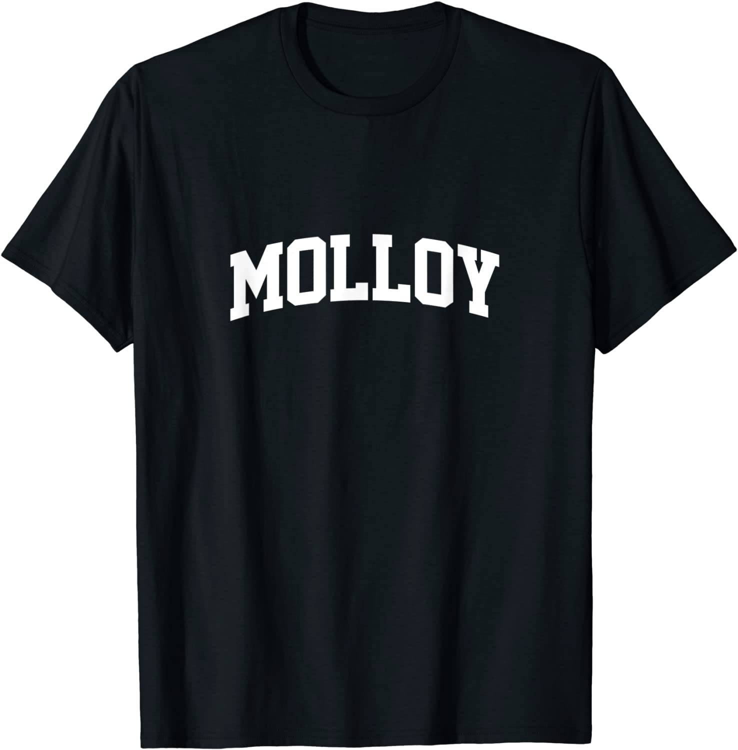 Molloy Name Family Vintage Retro Sports Arch T-Shirt