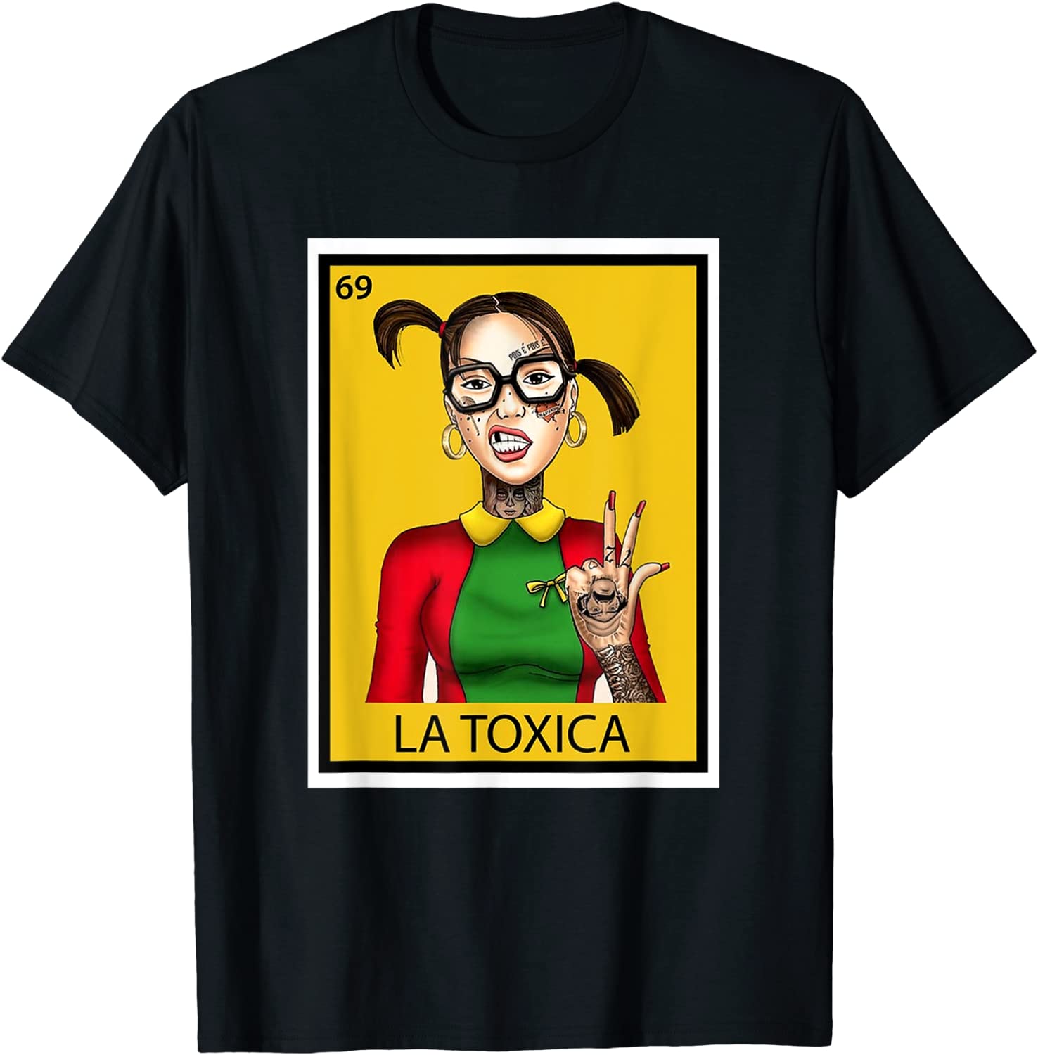 La Toxica Lottery Card Funny Tattoos Girls La Toxica Vintage T-Shirt