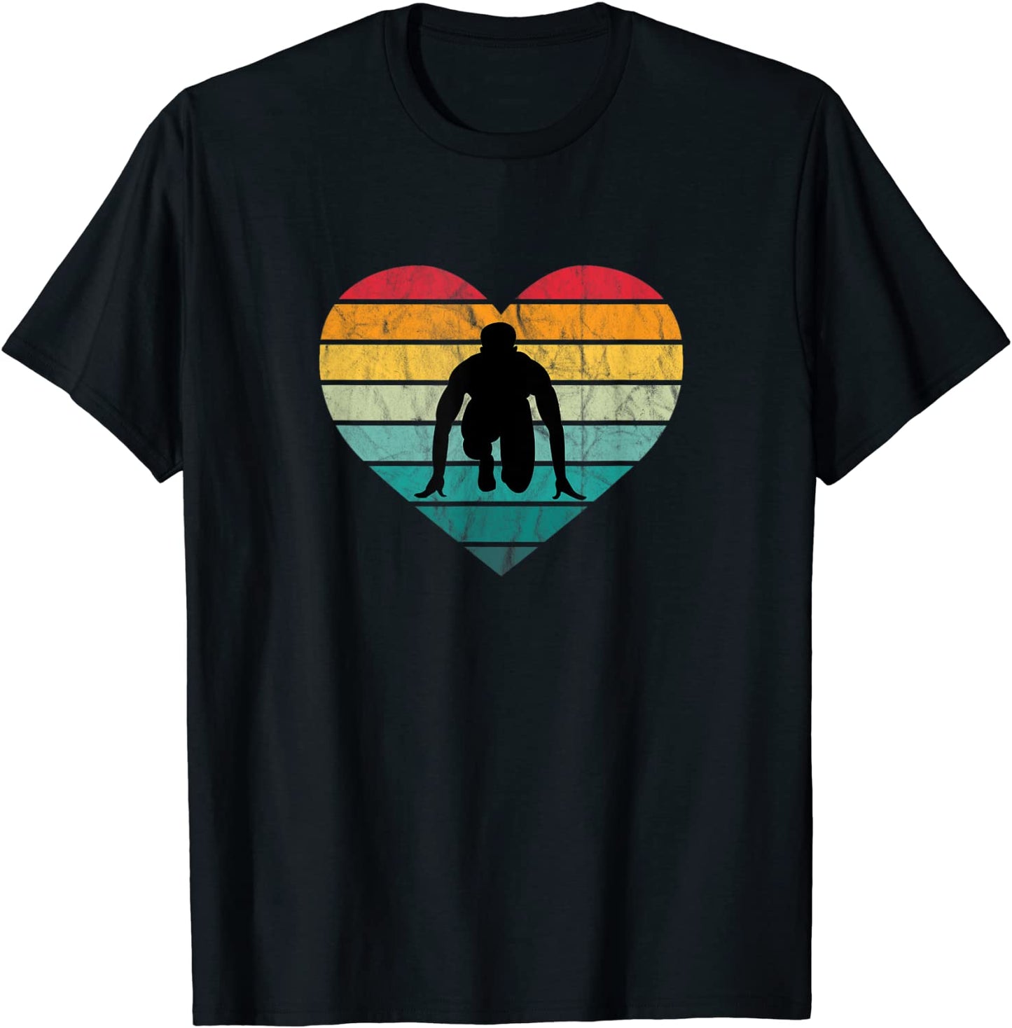 Retro Sunset Sprinter - Athletics sprint runner sport T-Shirt