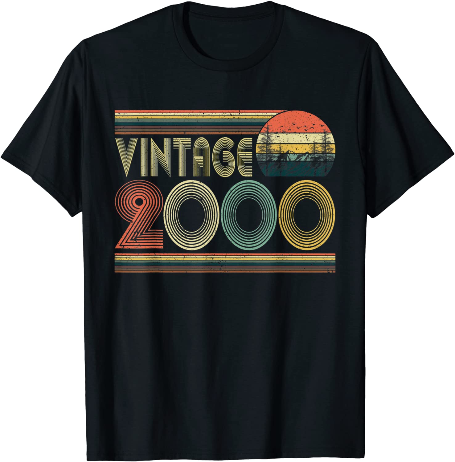 Born In 2000 Retro Vintage 21st Birthday Gifts 21 Years Old T-Shirt