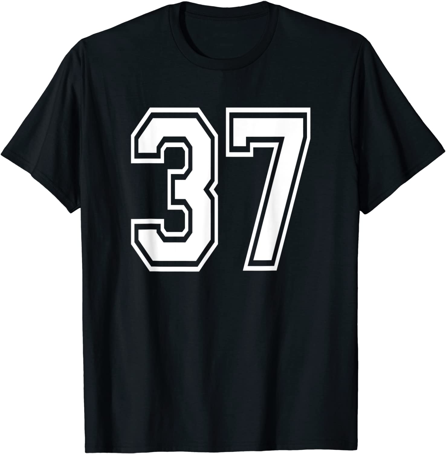 Number 37 Birthday Gift Sports Player Team Numbered Jersey T-Shirt