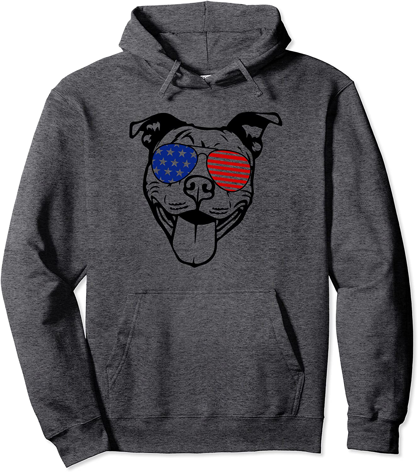 Carolina Adopt A Bulls - USA Sunglasses Pittie Pullover Hoodie