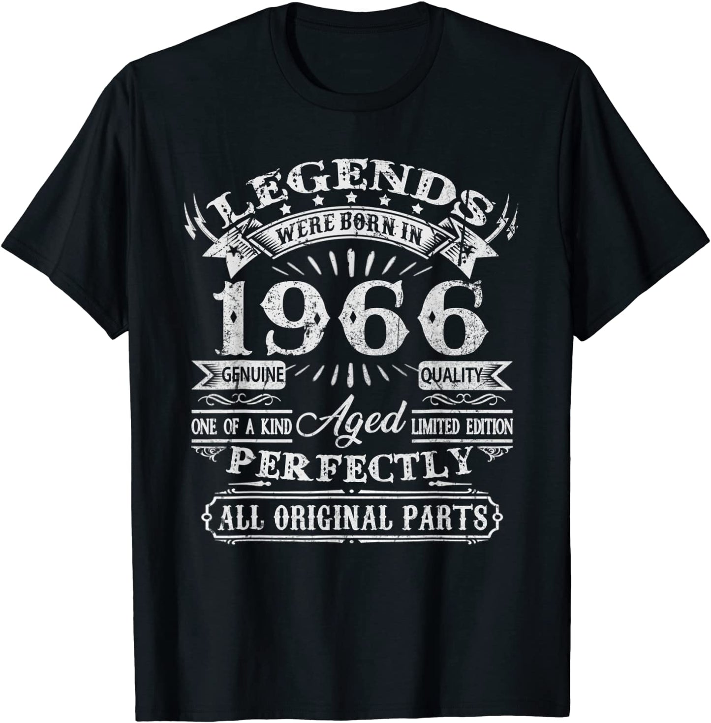 55 Years Old Gifts Legend Were Born In 1966 55th Birthday T-Shirt