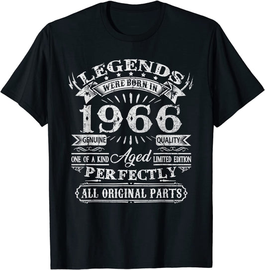 55 Years Old Gifts Legend Were Born In 1966 55th Birthday T-Shirt