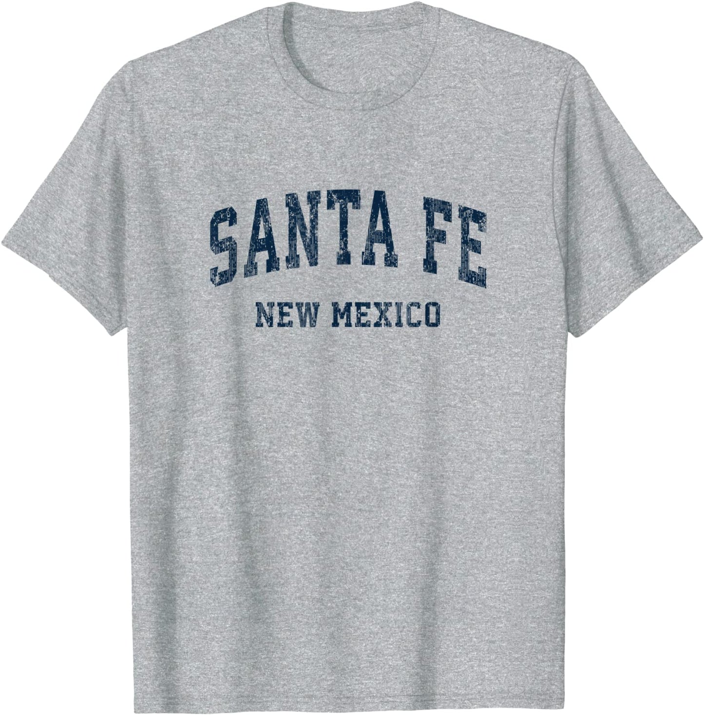 Santa Fe New Mexico NM Vintage Varsity Sports Navy Design T-Shirt