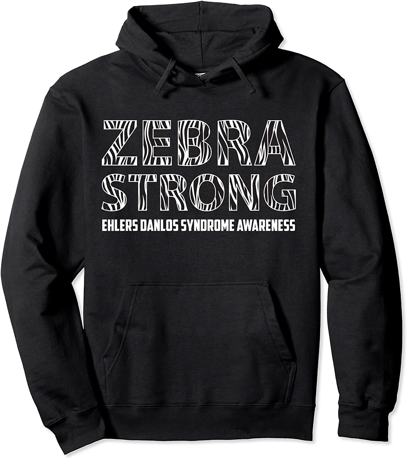 Cool Zebra Strong Ehlers Danlos Syndrome Cute Awareness Gift Pullover Hoodie