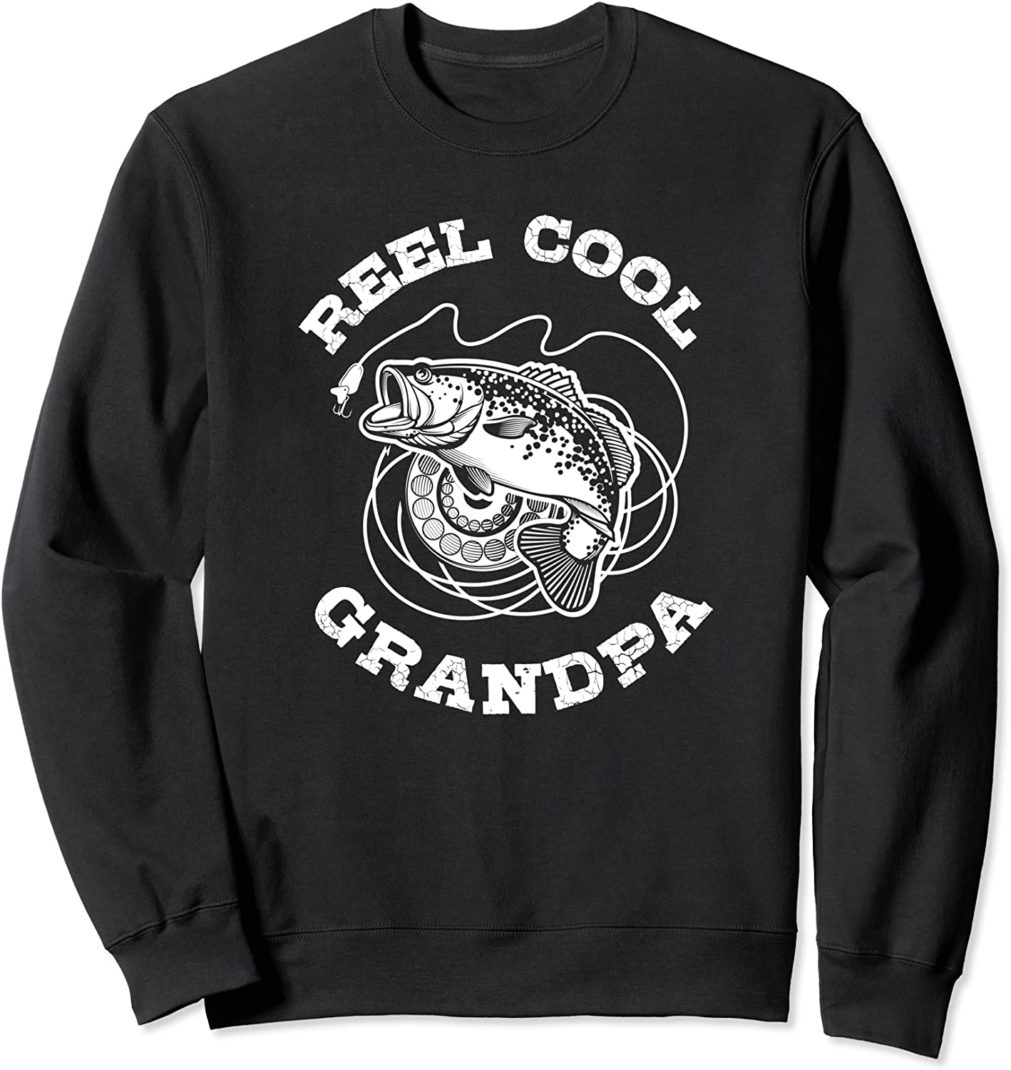 Fishing Fish Vintage Reel Cool Grandpa Gift Sweatshirt