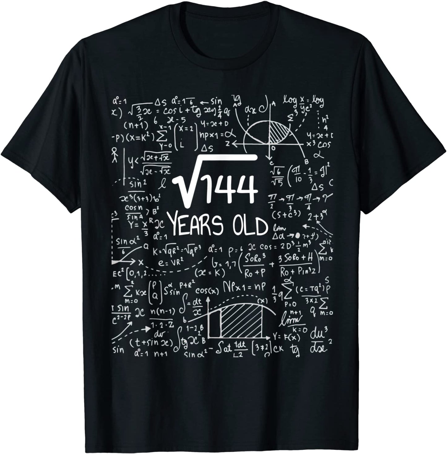 Square Root of 144 12 Years Old 12th Birthday Design T-Shirt
