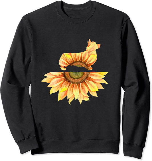 Cardigan Welsh Corgi Gift Sunflower Shirt Women Sweatshirt