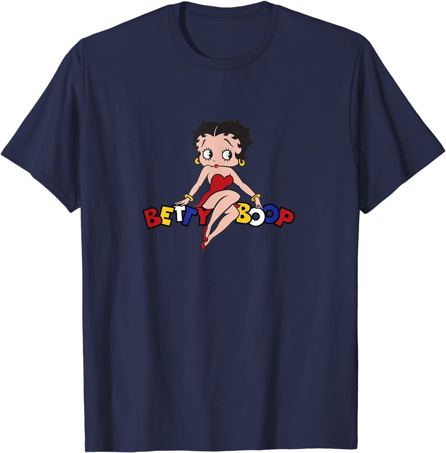 Betty Boop Betty Sitting on Logo T-Shirt