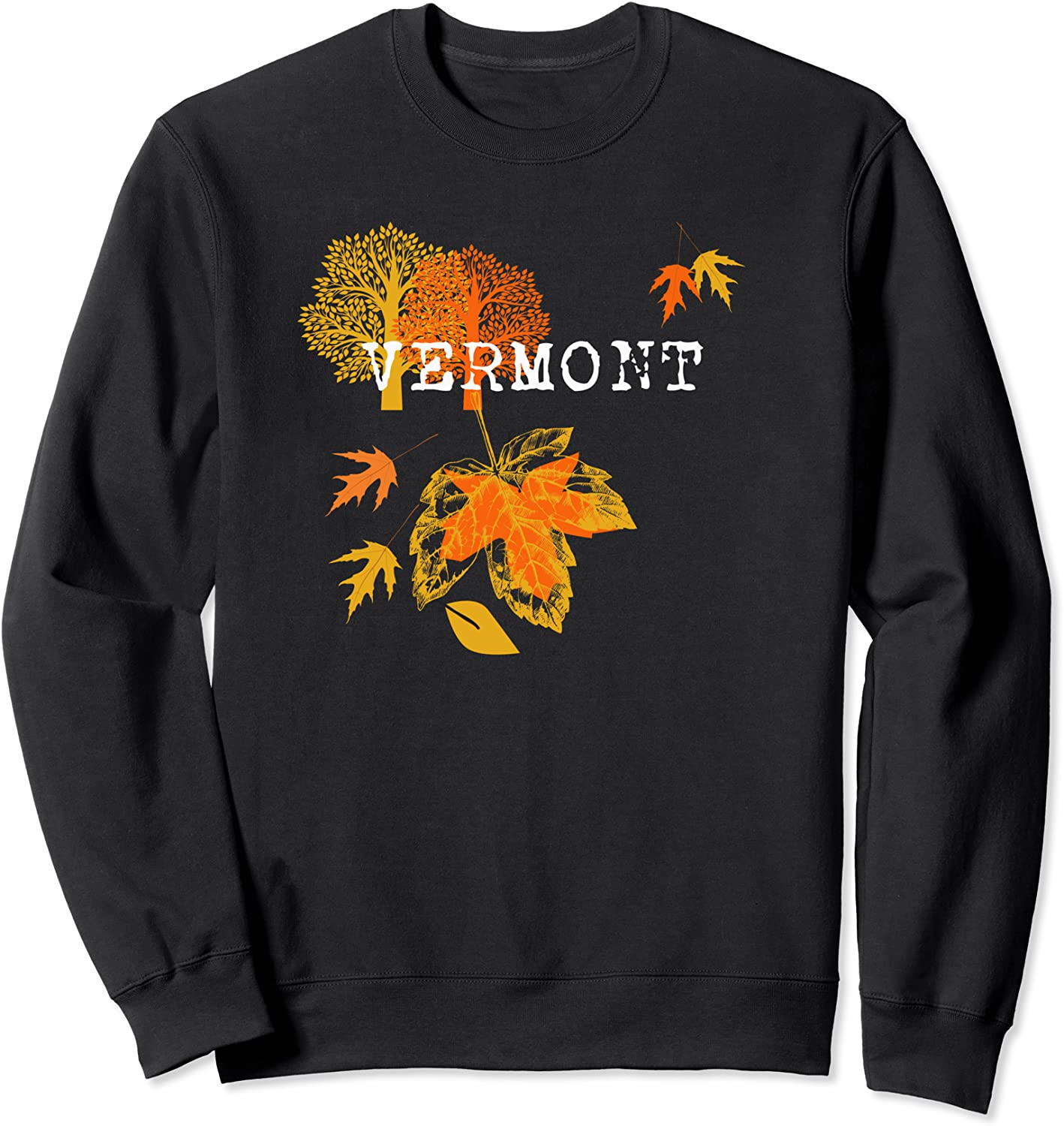 Roadworking Vermont Travel Fall Leaves Vacation Souvenir Sweatshirt