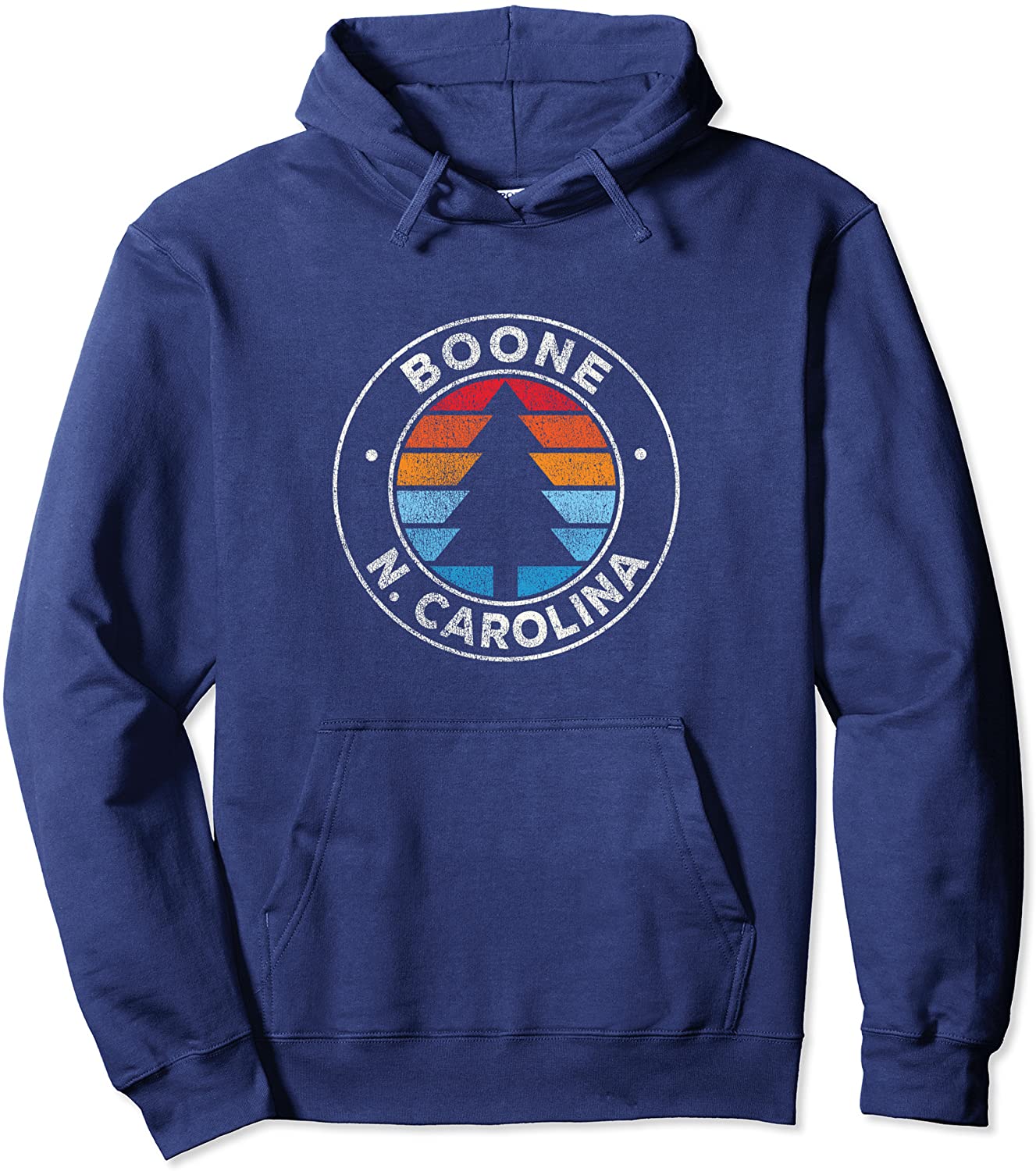 Boone North Carolina NC Vintage Graphic Retro 70s Pullover Hoodie