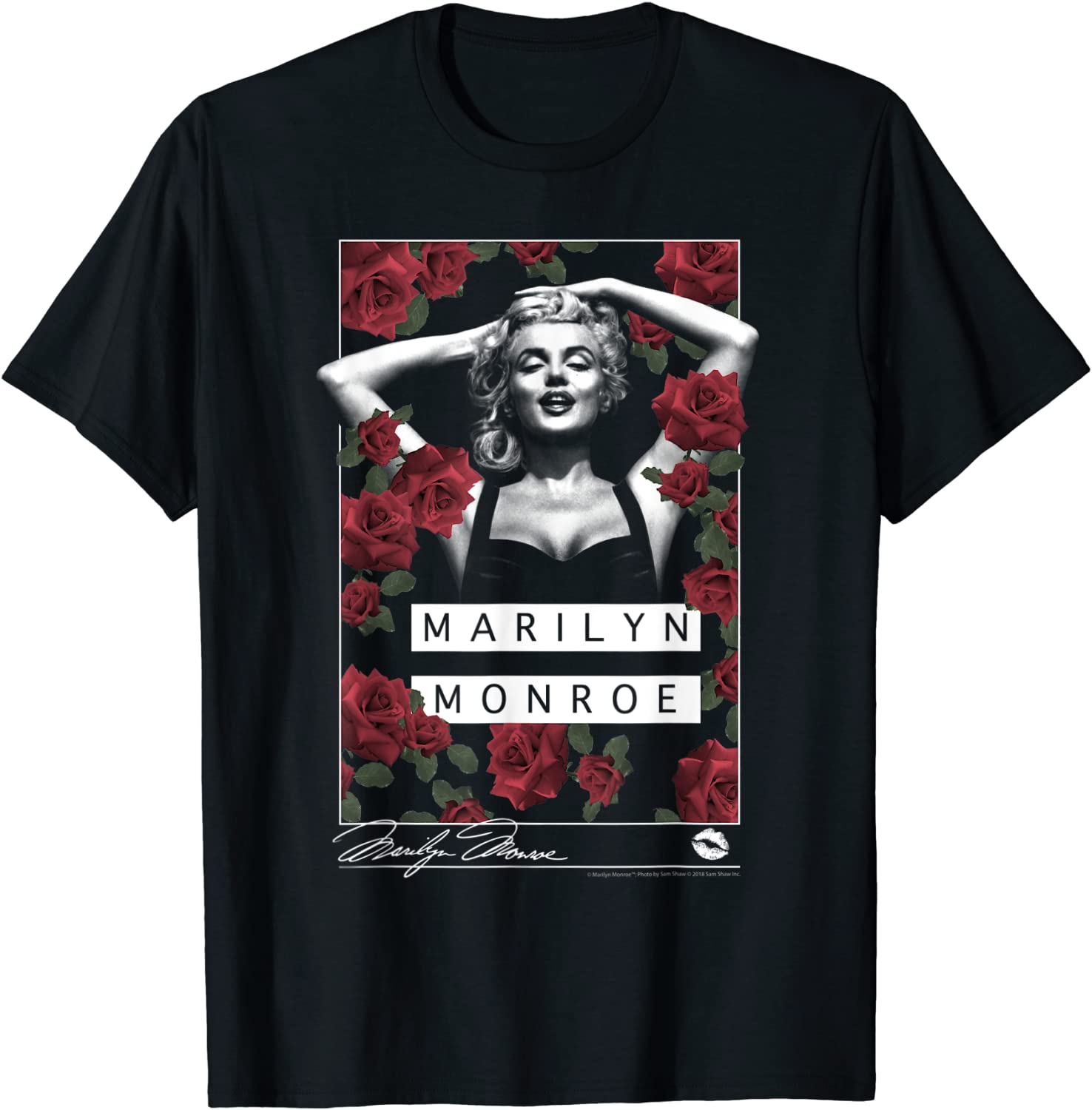 Marilyn Monroe rose garden silhouette T-Shirt