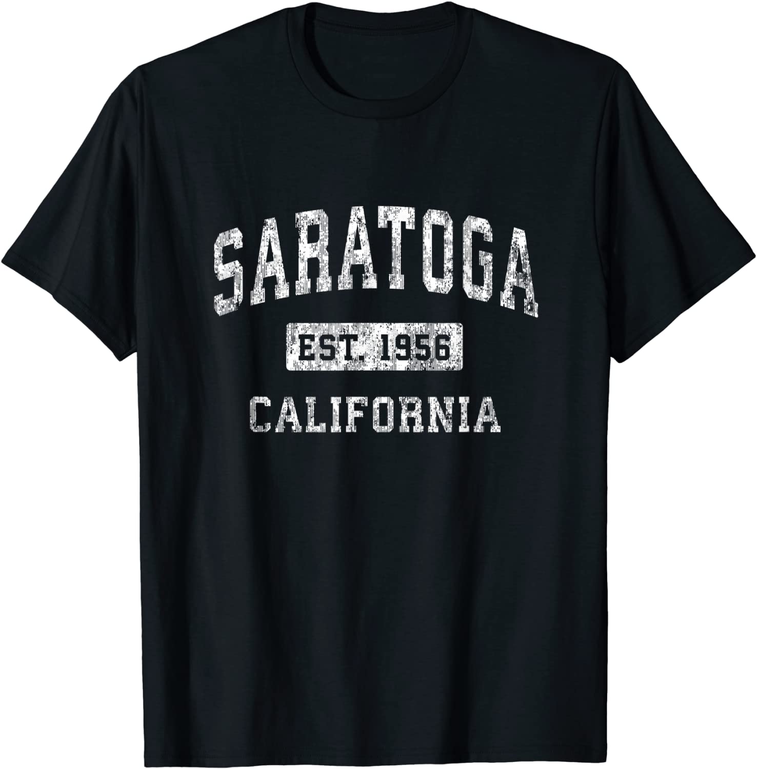 Saratoga California CA Vintage Established Sports Design T-Shirt