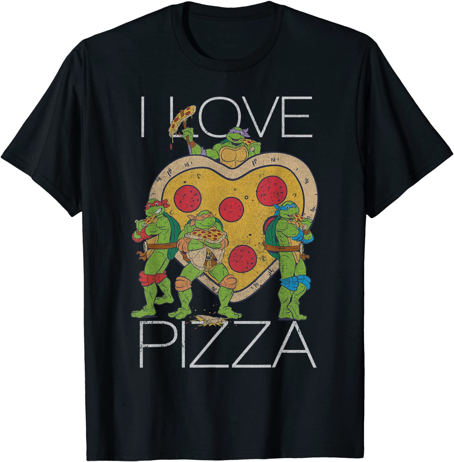 Teenage Mutant Ninja Turtles Pizza My Heart Graphic T-Shirt