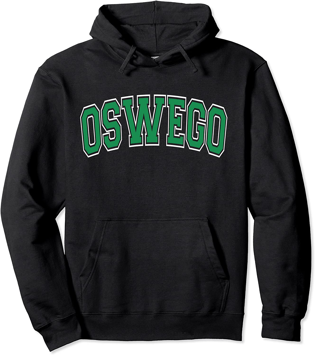 Oswego NY New York Varsity Style Green Text Pullover Hoodie