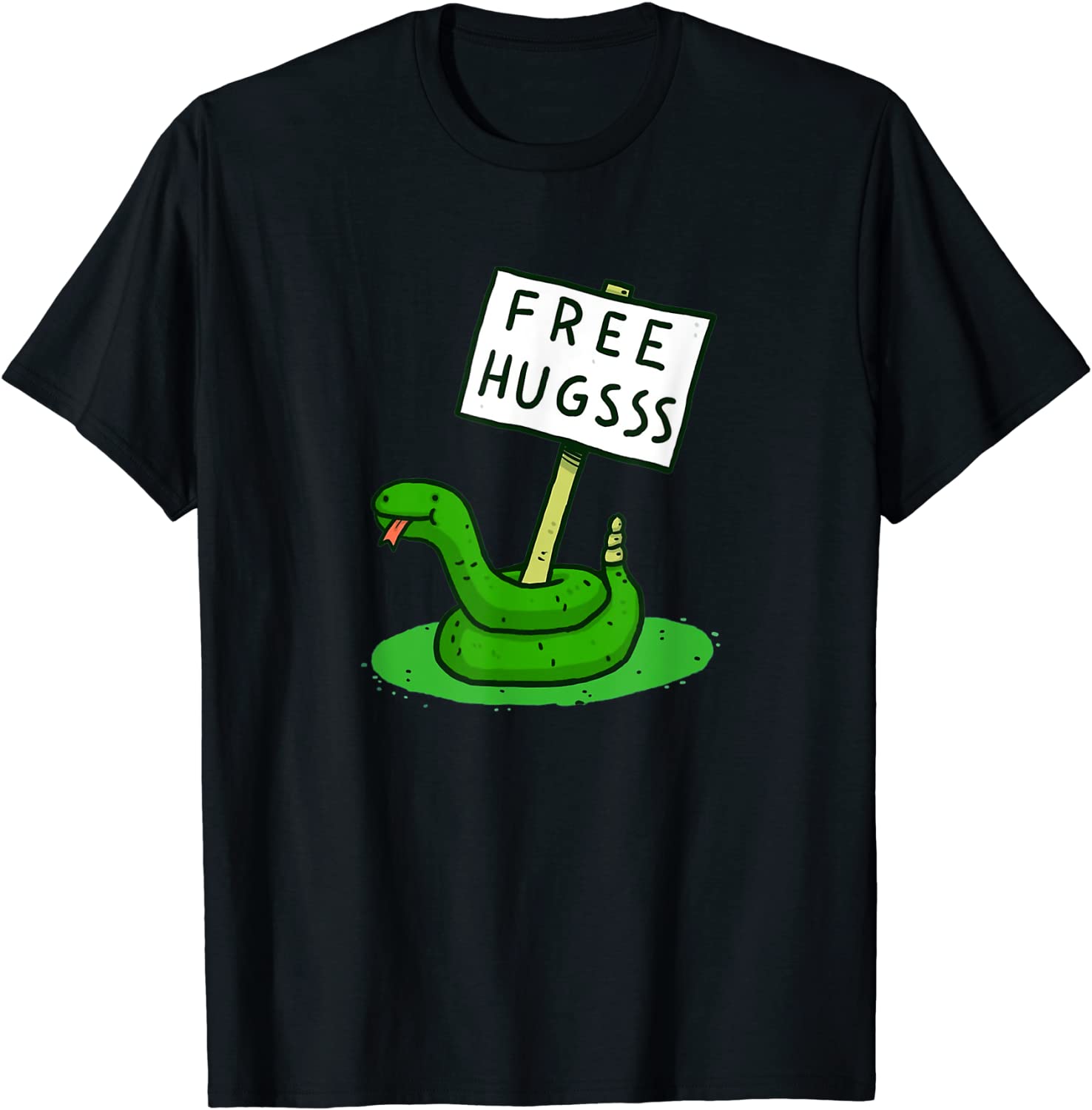 Free Hugsss Funny Cute Snake Hug Lovers T shirt T-Shirt
