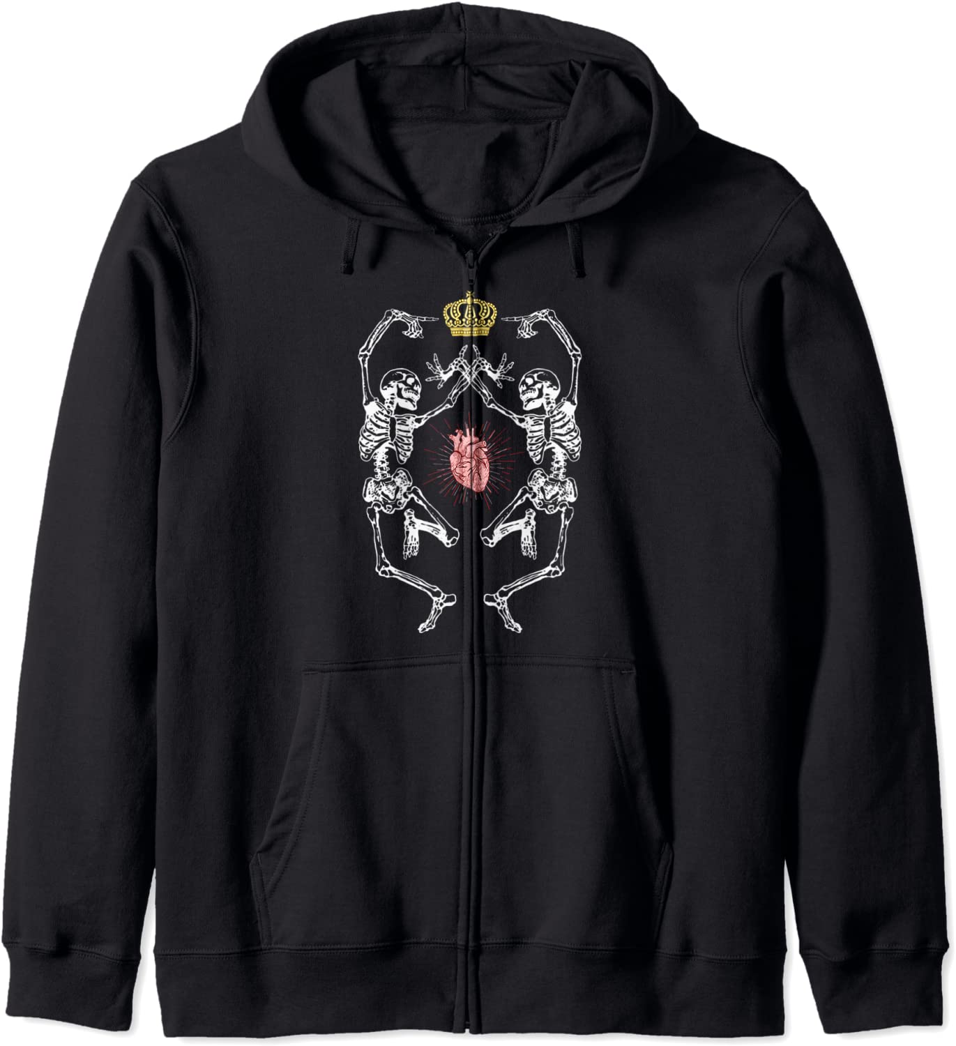 Skeleton Dance Spooky Vintage Retro Grunge Goth Witch Hoodie