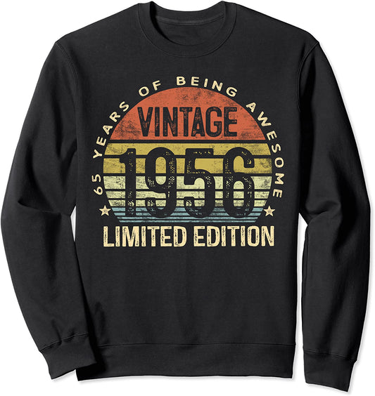 65 Year Old Gifts Vintage 1956 Limited Edition 65th Birthday Sweatshirt
