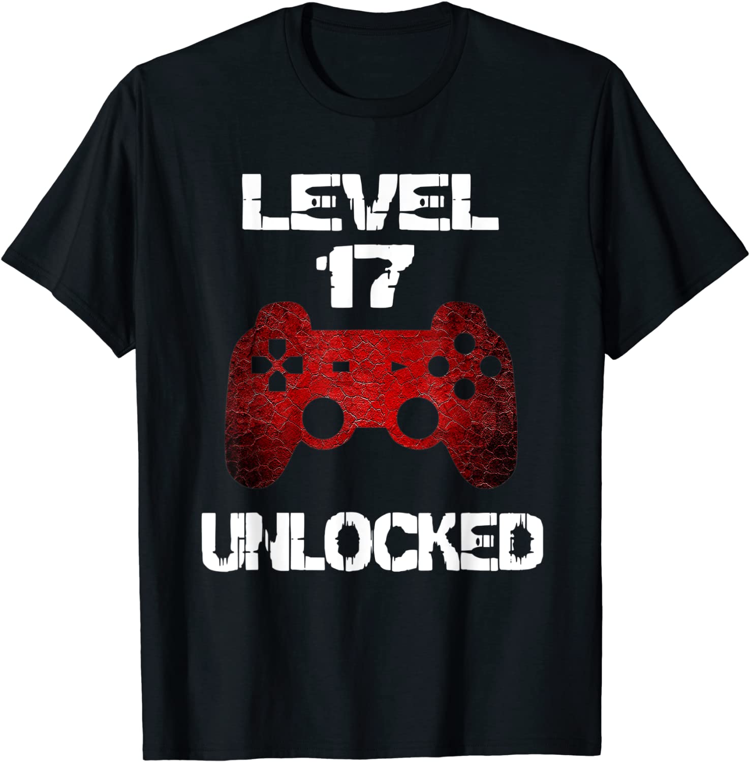 Level 17 Unlocked Boys 17th Birthday 17 Year Old Gamer T-Shirt