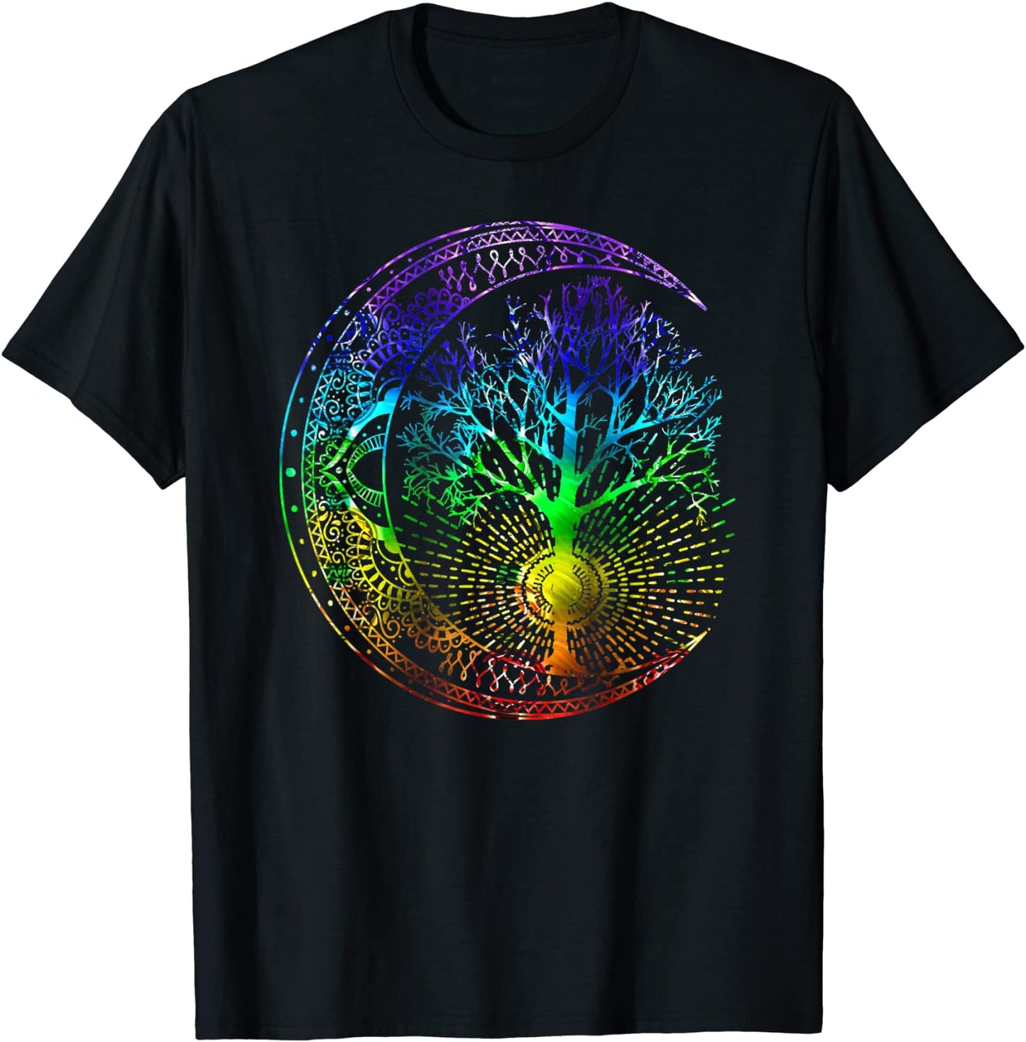 Mandala Moon Chakra Tree of Life T-Shirt