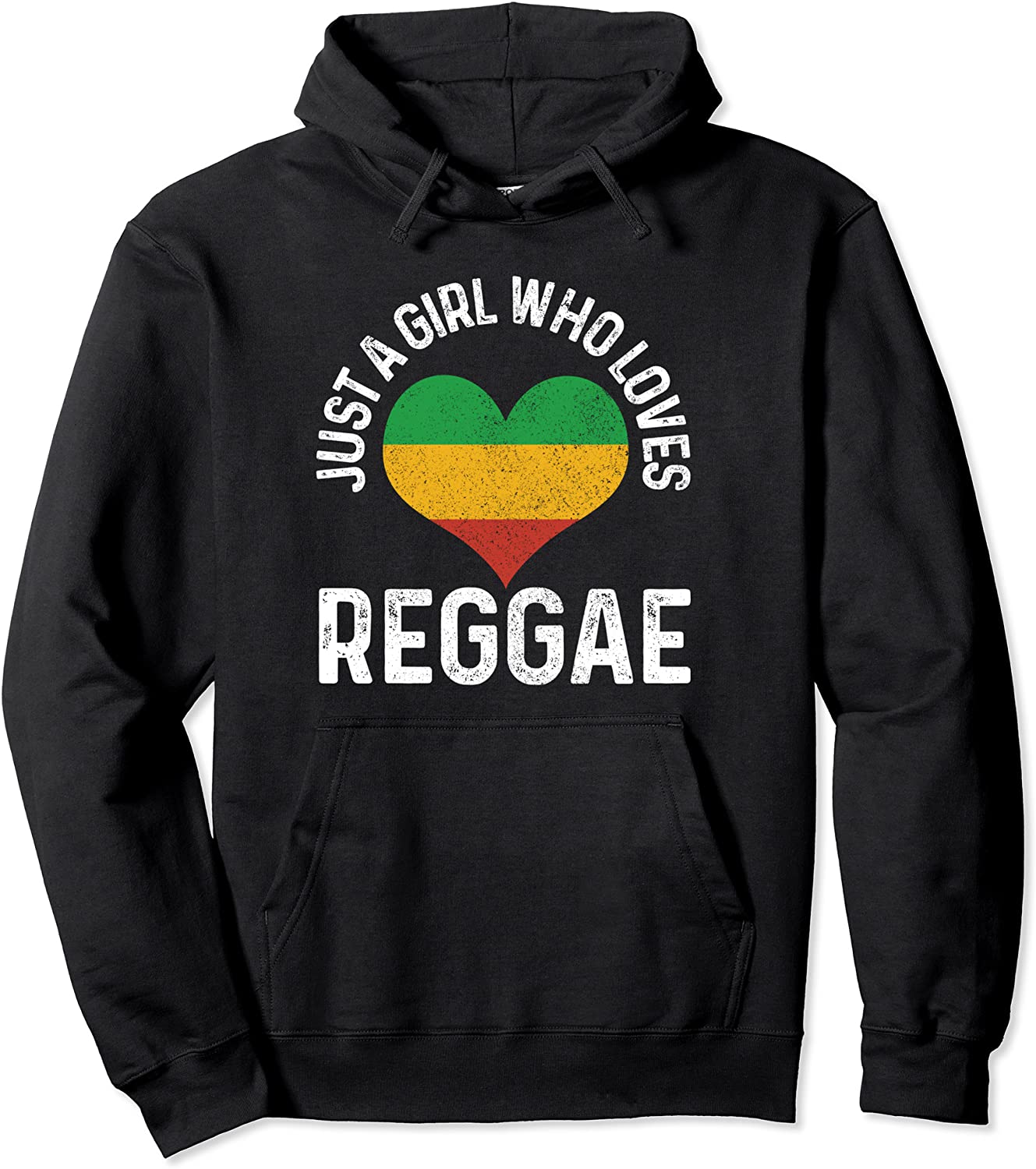 Just A Girl Who Loves Reggae Music Rastafari Rasta Gift Pullover Hoodie