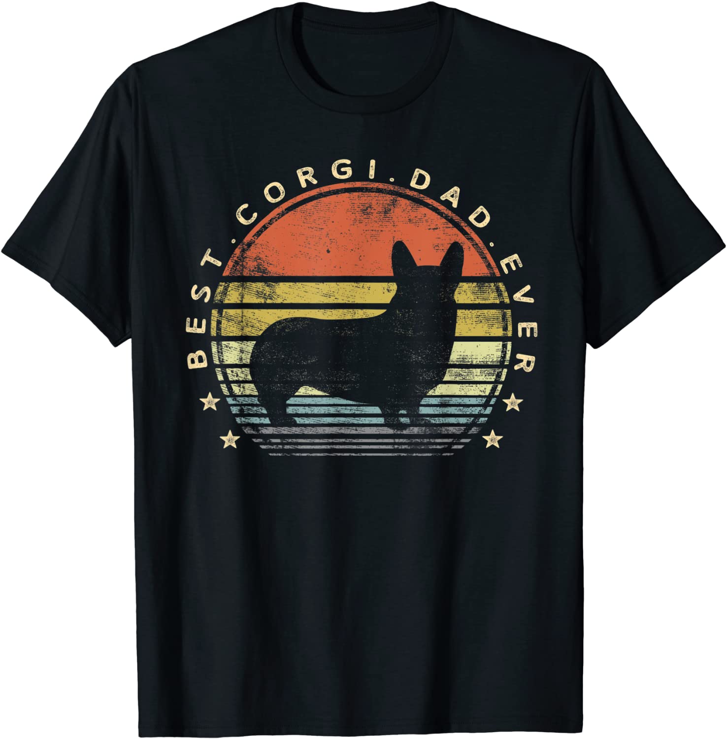 Mens Best Corgi Dad Ever Daddy Gifts Dog Lover Owner T-Shirt