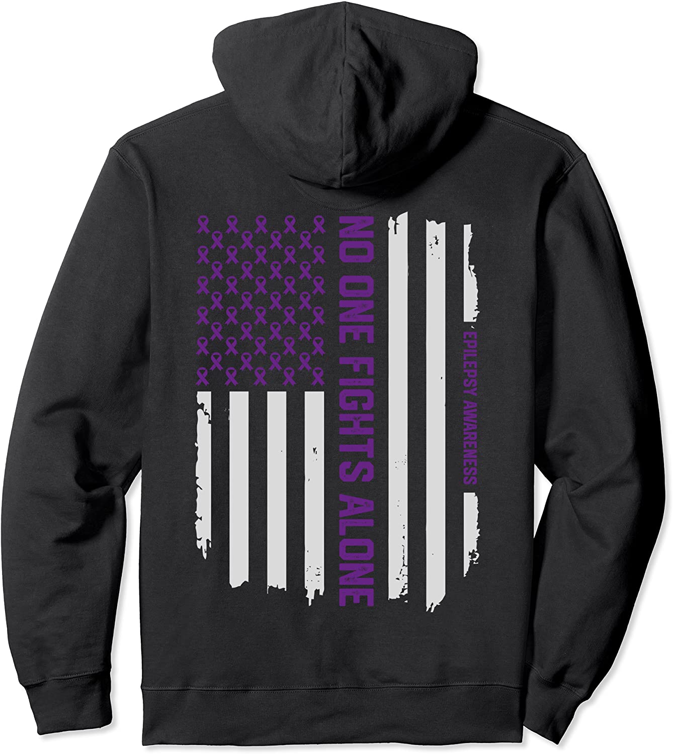 Epilepsy Awareness Hoodie - American Flag Epilepsy Hoodie