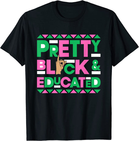 Alpha Pretty Black Kappa and Educated Alpha Hand Sign 1908 T-Shirt