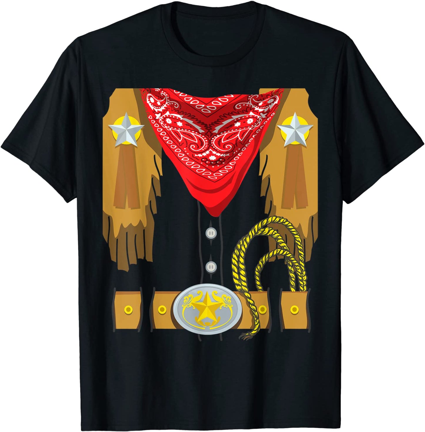 Western Cowboy Halloween Costume Men Women Kids Cowboy T-Shirt