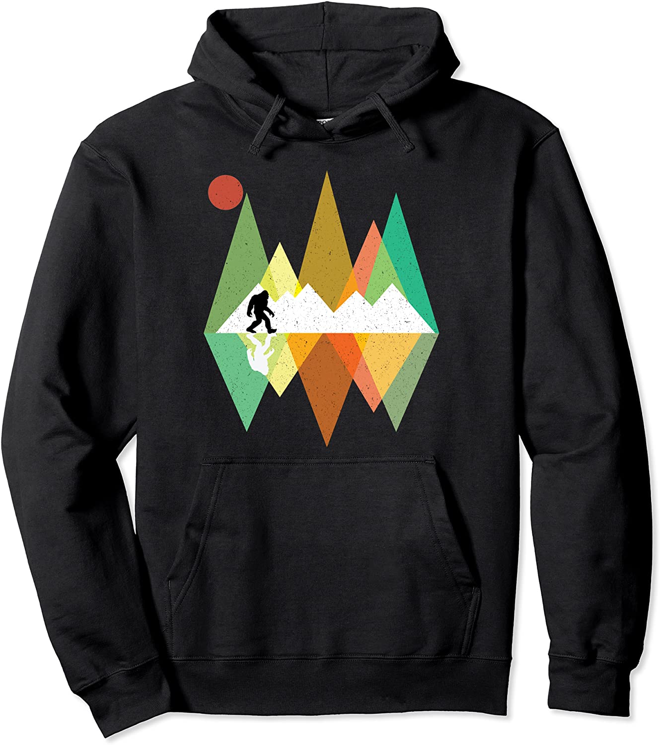 Bigfoot Hoodie Retro Mountain Bigfoot Sasquatch Yeti Gift